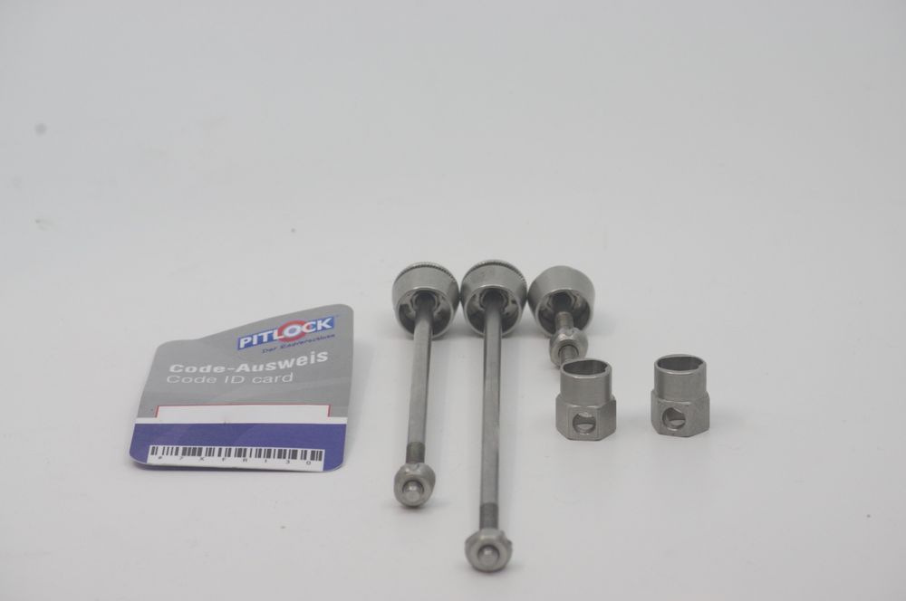 Set Bloccaggio Ruote E Reggisella Pitlock – Sicurezza Codificata Per Bici Con Sgancio Rapido, Acciaio Inox, Silver
