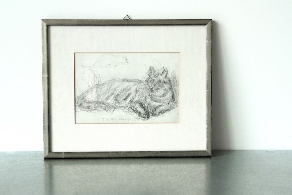 Charles Wyrsch Original Bleistiftzeichnung 