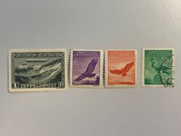 1931, Sonderflugpostmarken Zeppelinflug + andere,ungebraucht