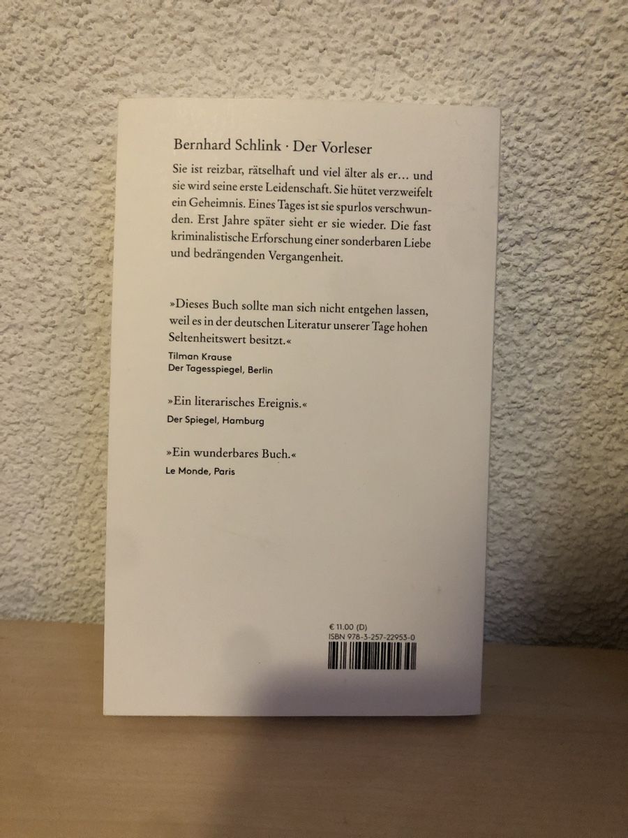Bücher: Der Vorleser Buch – Gebraucht aus Obermumpf von moglipedro 1
