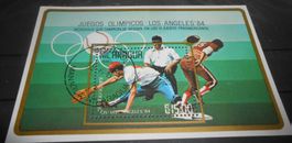 Briefmarke Nicaragua Olympische Spiele Los Angeles 84 Bas...