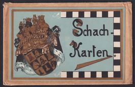 12 AK Schachkarten, Serie, Einladung, Ro