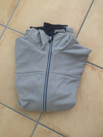 Kapuzenjacke Celsius grau blau Reissverschluss NEU