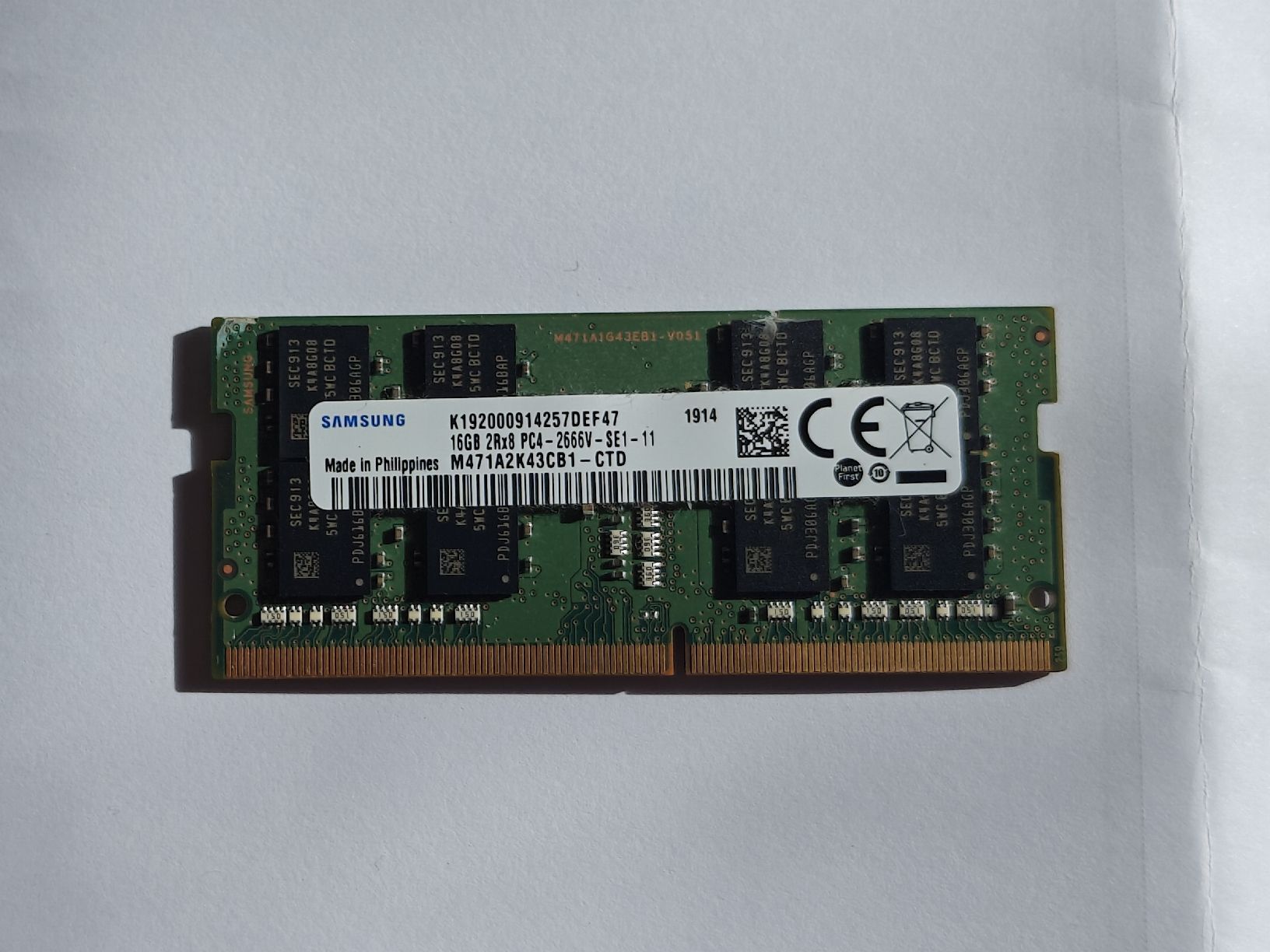 Samsung 16GB DDR4 RAM SO-DIMM PC4-2666V (Gebraucht) in Schaffhausen für ...