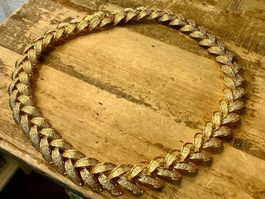 VINTAGE HALSCOLLIER VERGOLDET,MODESCHMUCK AUS 80-ER, TOP