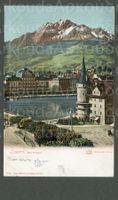 AK color Farblitho Luzern LU mit Pilatus,Strafporto ≈ 1904