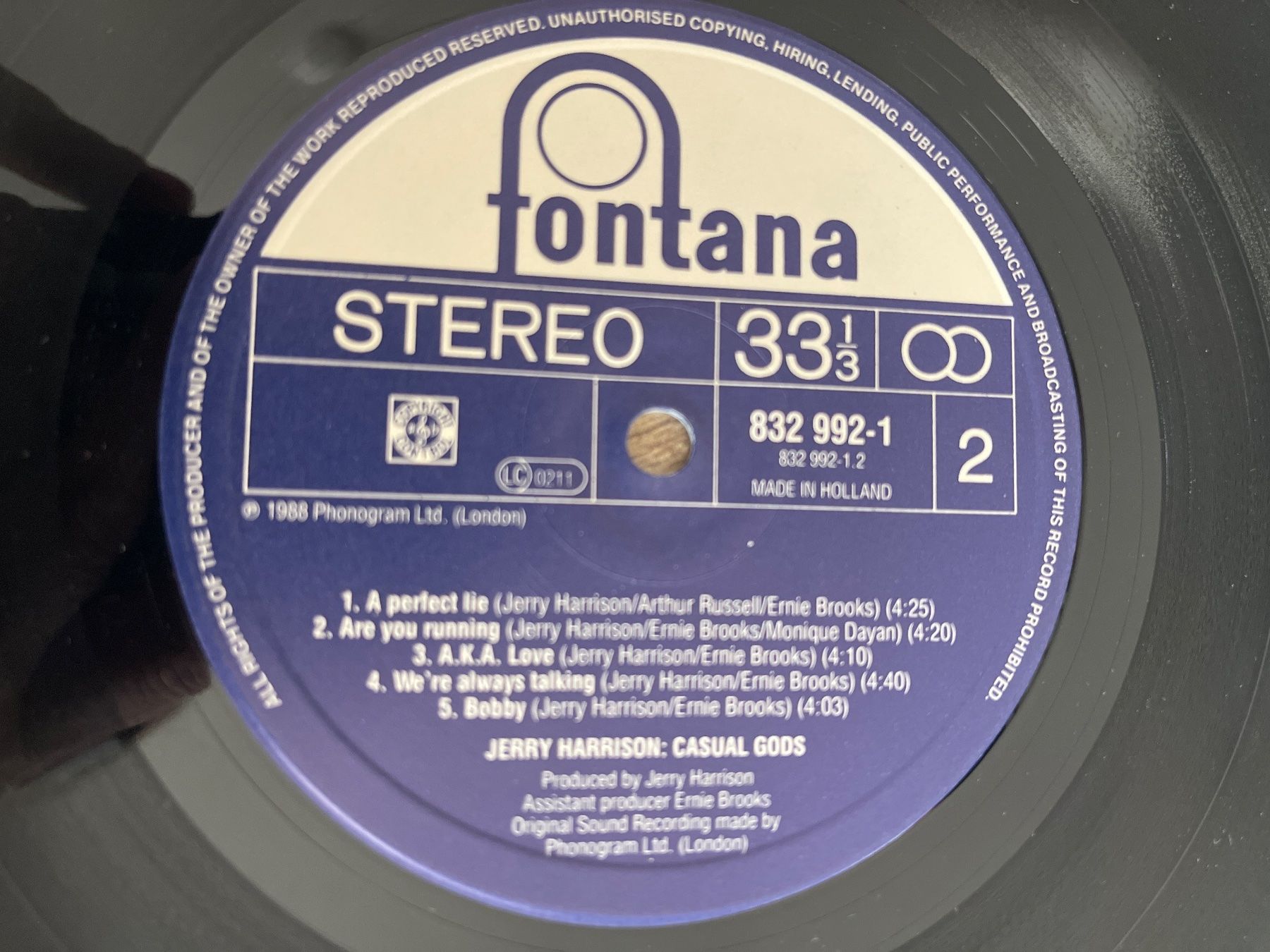 Schallplatten: A27/Jerry Harrison - Casual Gods – Gebraucht aus Frutigen von Philippe_jsp 2