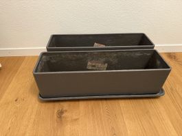 5 Stück Blumenkästen Anthrazit 60x17cm, Zustand gut!