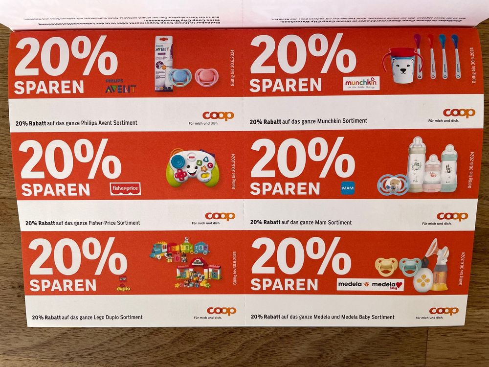 24 GUTSCHEINE COOP SPAR BON BABY Kaufen auf Ricardo