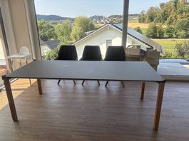 Esstisch aus Glas (auf Wunsch Stühle gratis dazu)