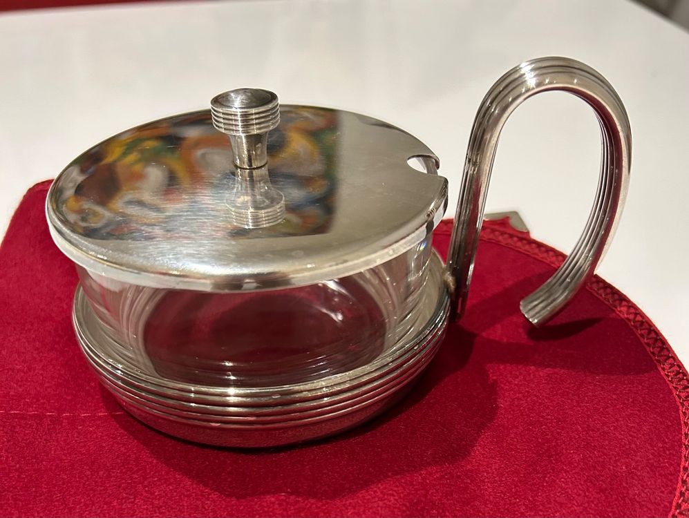 Pot à Fromage En Verre Et Inox H+H Jolly - Élégant Et Pratique Pour Fromagerie Ou Maison
