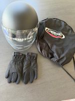 Casque de moto avec gants