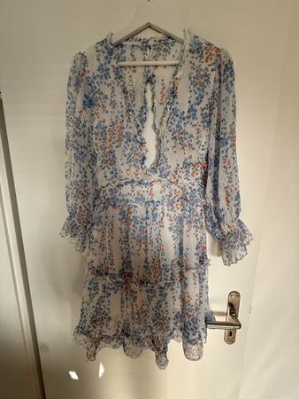 Dress floral print size M polyester cotton blend