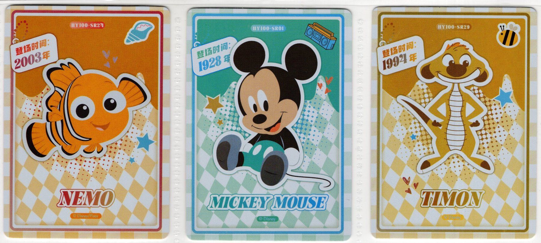 Disney Carte collezionabili: 3 seltene DISNEY 100 Spezialeffekt Sammelkarten – Usato da Eglisau venduto da Chperfins