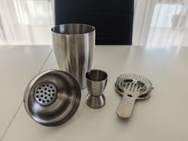 Cocktailshaker Set Edelstahl 3-teilig