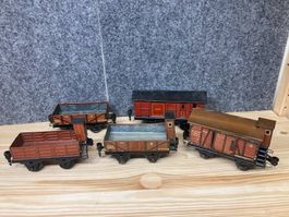 5er Set Märklin Spur Güterwagen offen u. gedeckt Bremserhaus