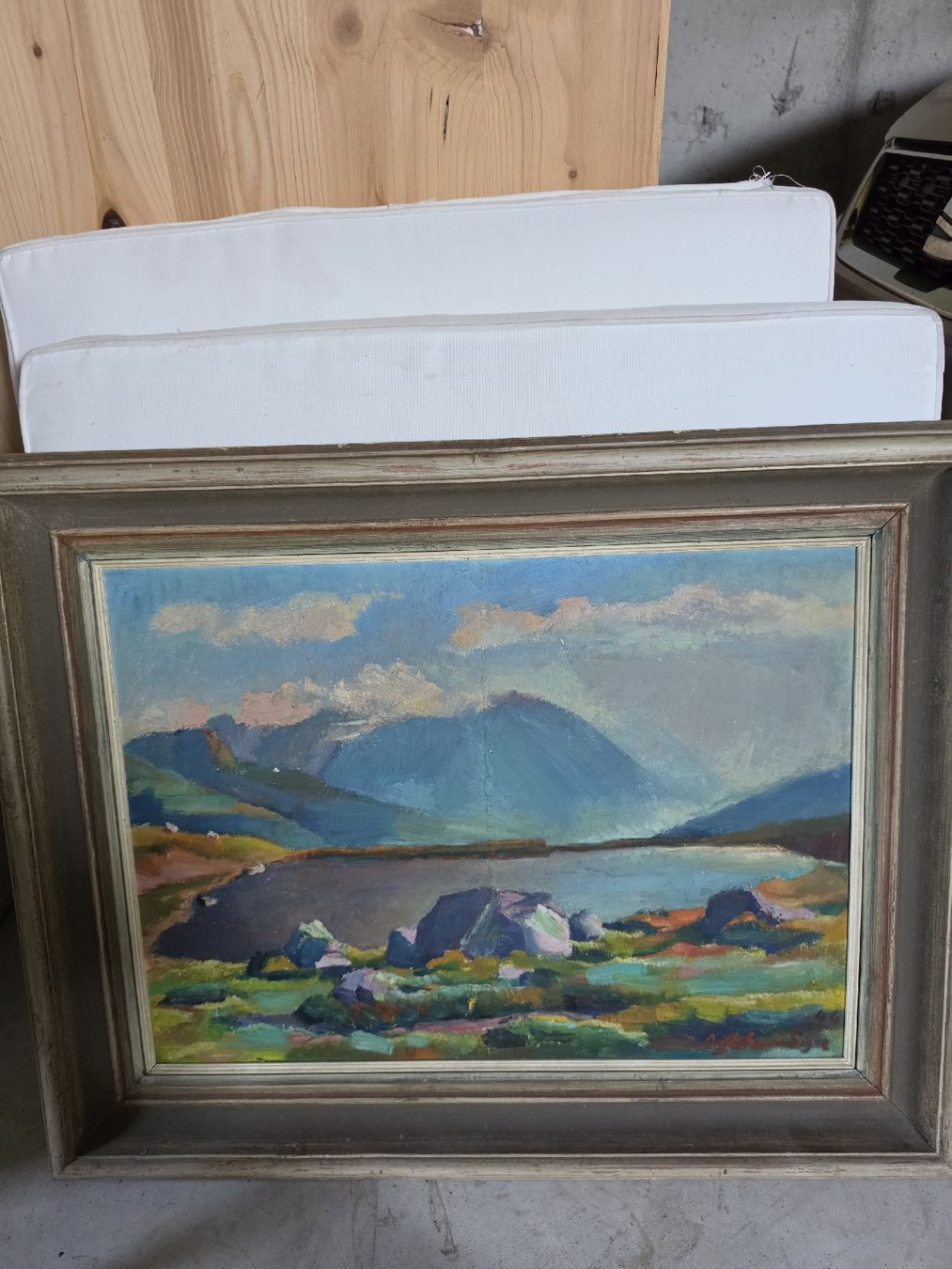 Dipinti: Original Ölgemälde "Schweizer Bergsee & Alpengipfel" – Usato da Rain venduto da gary777