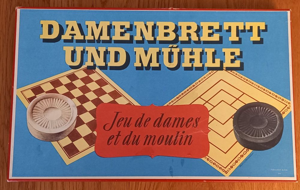 ÄLTERES *MÜHLE/DAME - SPIEL* OHNE ANLEITUNG/22 X 36CM | Kaufen auf Ricardo