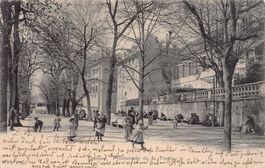 Genève, Promenade de la Treille, animée, circulée 1902