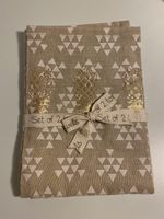 2 neue Küchentücher Ananas Gold Gästetuch Set Baumwolle Gesc