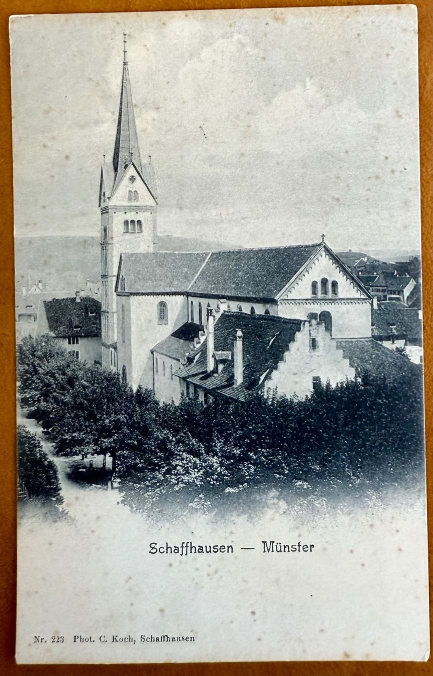 Ansichtskarten: Schaffhausen - Münster 1905 – Gebraucht aus Lutry von Ediego