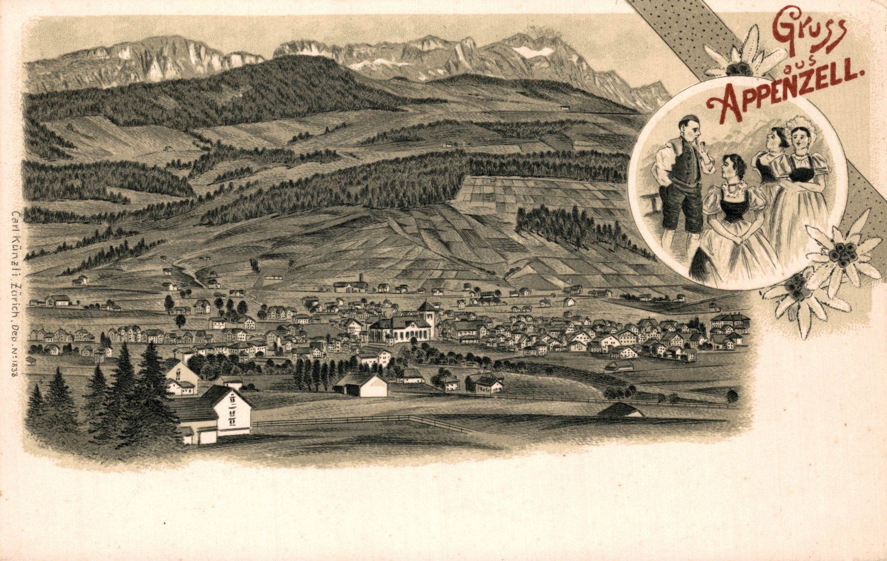 Cartoline postali: Gruss aus Appenzell – Usato da Bronschhofen venduto da Astore