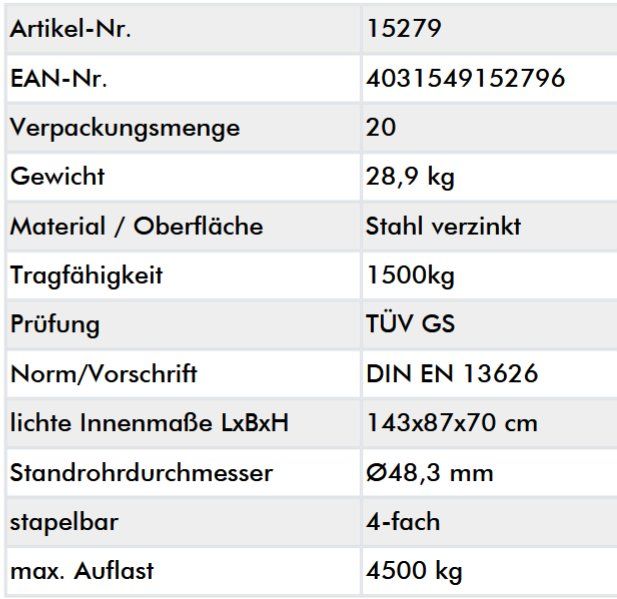 Pallets: Stapelpalette Verzinkt – Nuovo e nell'imballaggio originale da Mauren venduto da Fuerst1 1