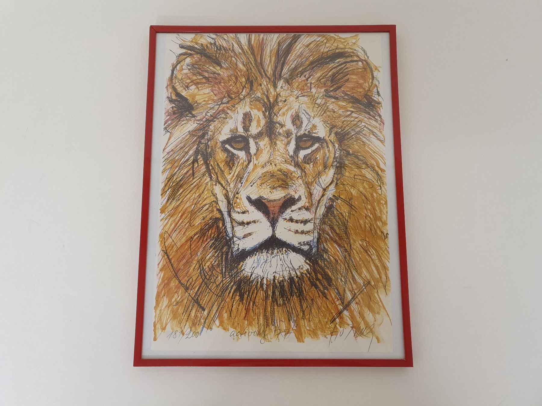 Grafiken & Lithographien: Lithographie Fritz Hug "LÖWENKOPF" - sign., dat. + nummer. – Neu (gemäss Beschreibung) aus Aegerten von taxidermo 2