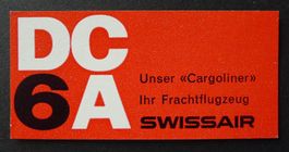 Flugpost Werbe-Vignette SWISSAIR DC6A postfrisch **