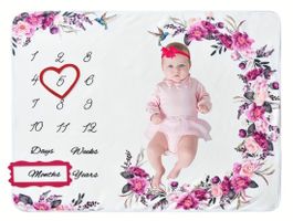 Meilenstein-Fotodecke für Babys 🌸🌺
