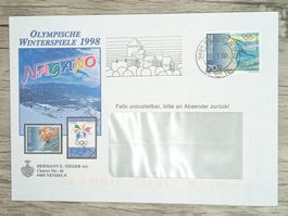 TR20 Enveloppe + Timbre Liechtenstein 1998