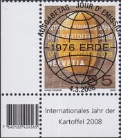 2008, Nr.1263 "Kartoffel" mit ET-Voll-Stempel + ECKTABS.