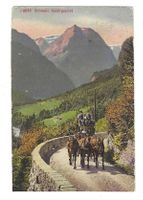 1920 Klausenpassstrass gegen Urnerboden/5 Spann-Postkutsche