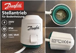 4x Danfoss Stellantrieb Bodenheizung 230V