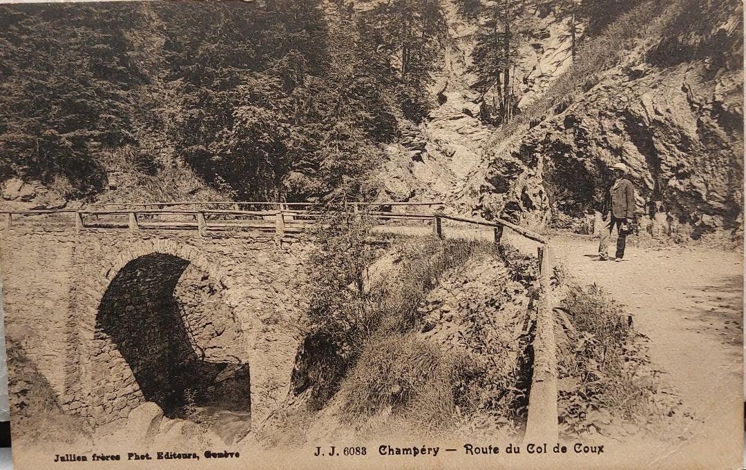 Ansichtskarten: CHAMPÉRY - Rte du Col de Coux - 1909 – Gebraucht aus Delémont von Domdom1