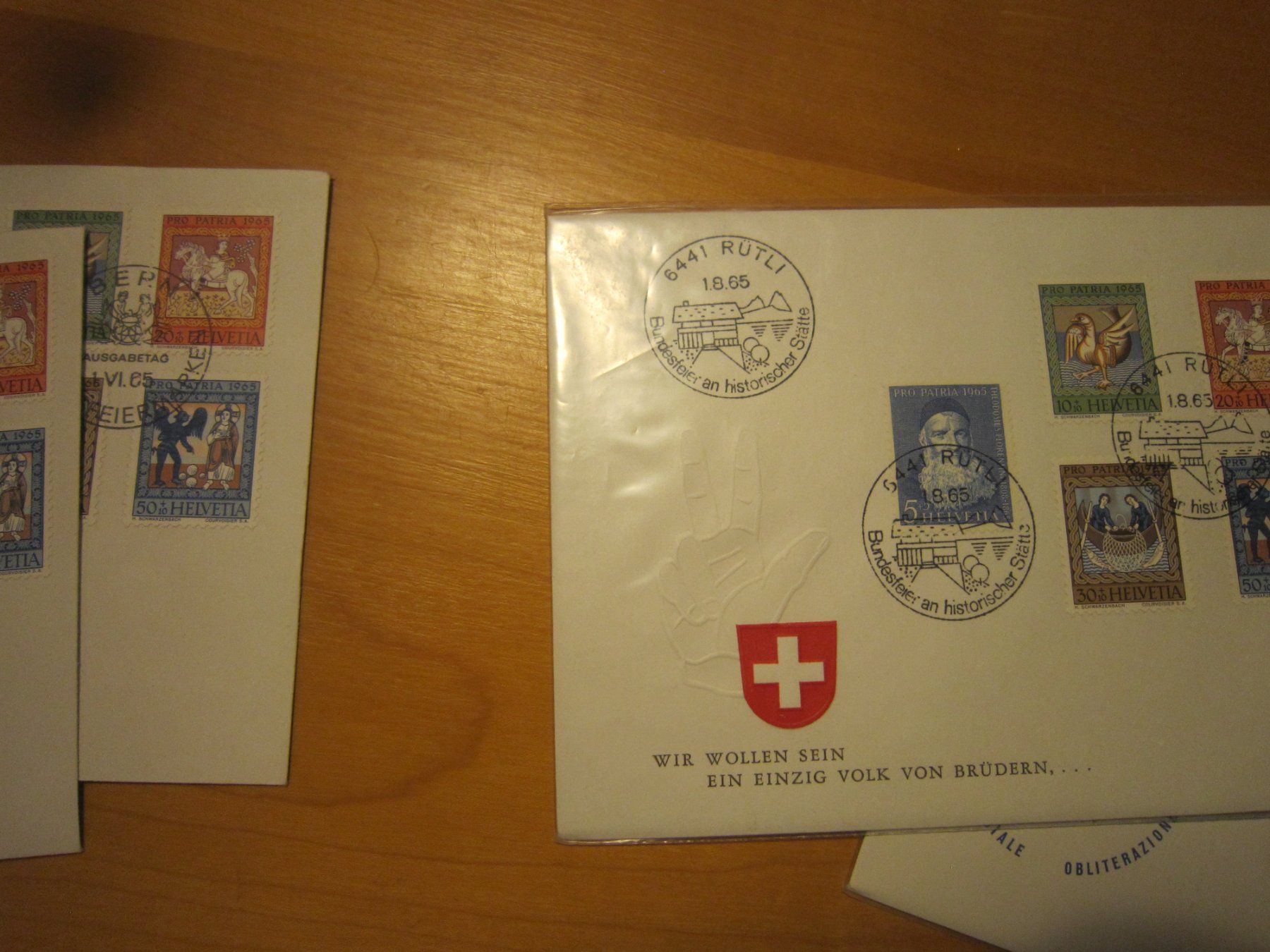 Tutti i francobolli: PP 1965 FDC und Bundesfeiere 1.er August – Usato da Gordola venduto da Polentaefung 7