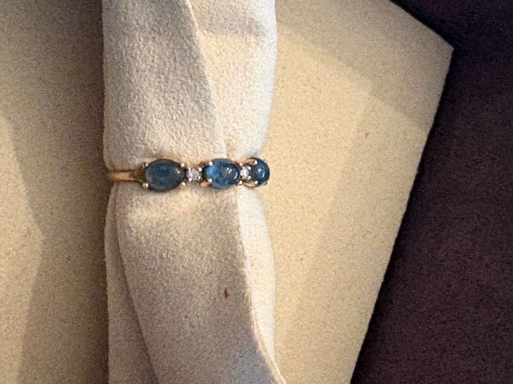 Anelli: RING 18K GOLD MIT BLAUEN TOPASEN – Usato da Zürich venduto da STYLEHAUS 4