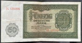 Seltene 50 Deutsche Mark Banknote von 1948, Top Zustand!