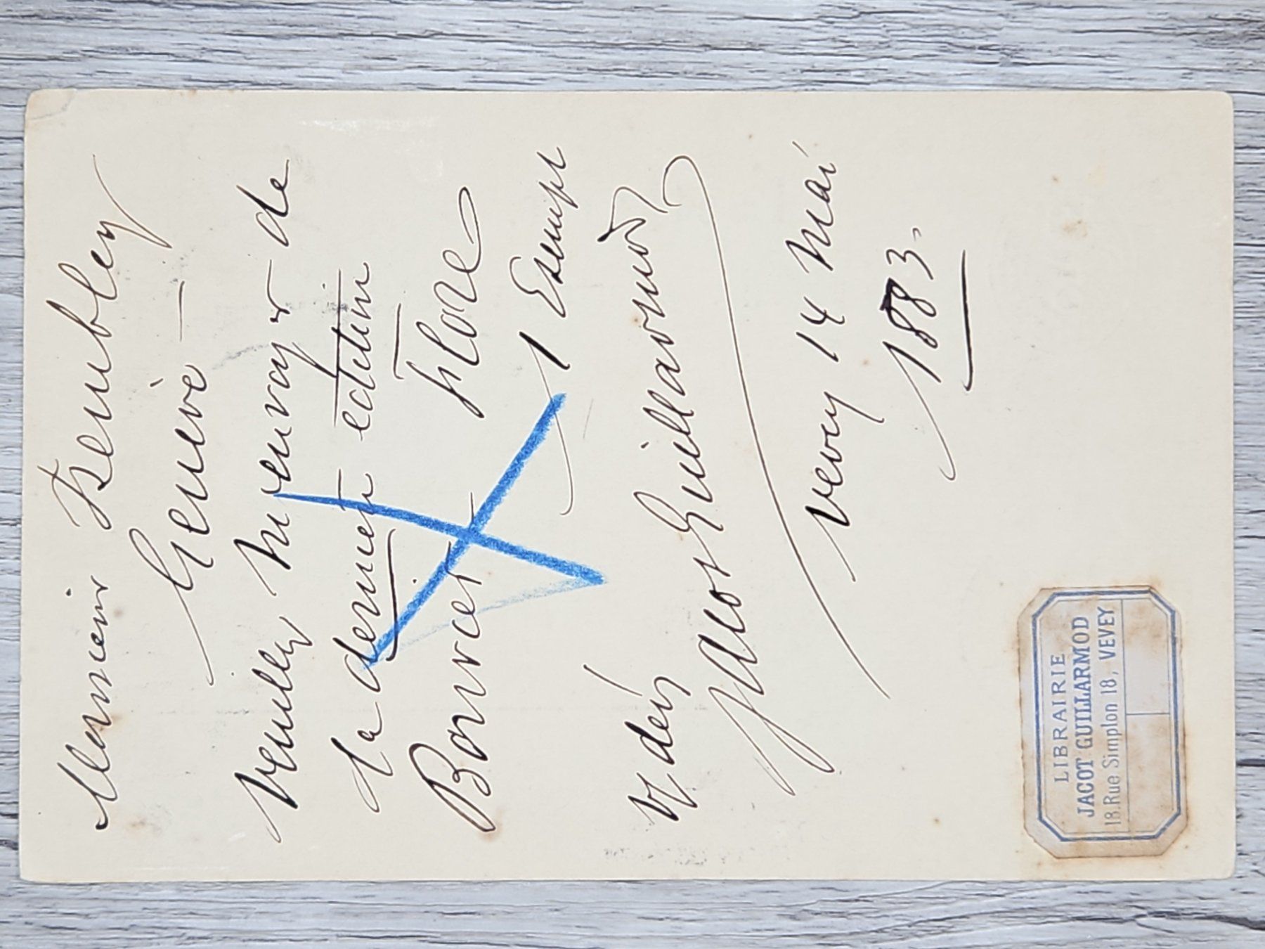 Tutti i francobolli: CL16 Carte Postale + Timbre Suisse 1883 – Usato da Cousset venduto da Patrick_Collections 1