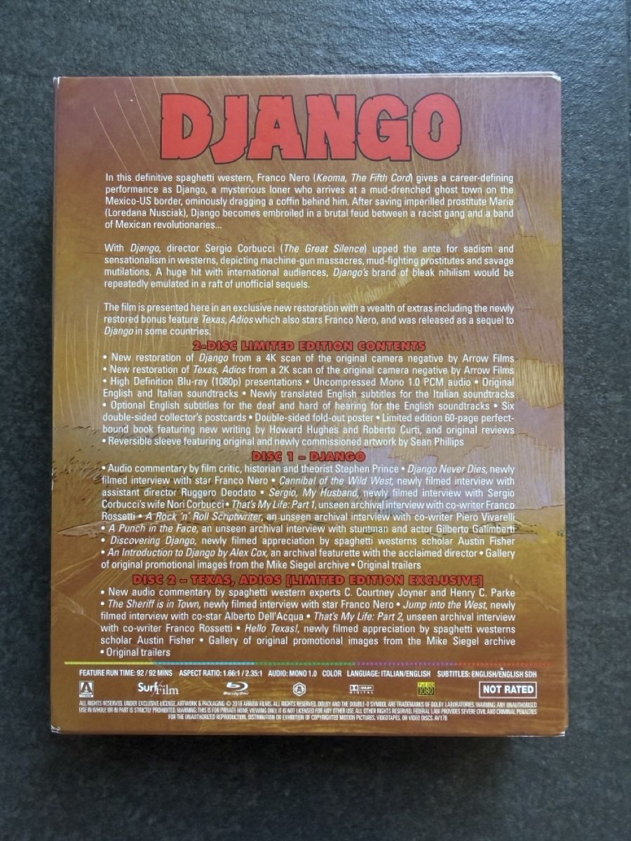 Tutti i DVDs: Django Blu-ray Arrow Video Box Set – Usato da Zürich venduto da cENS0R 1
