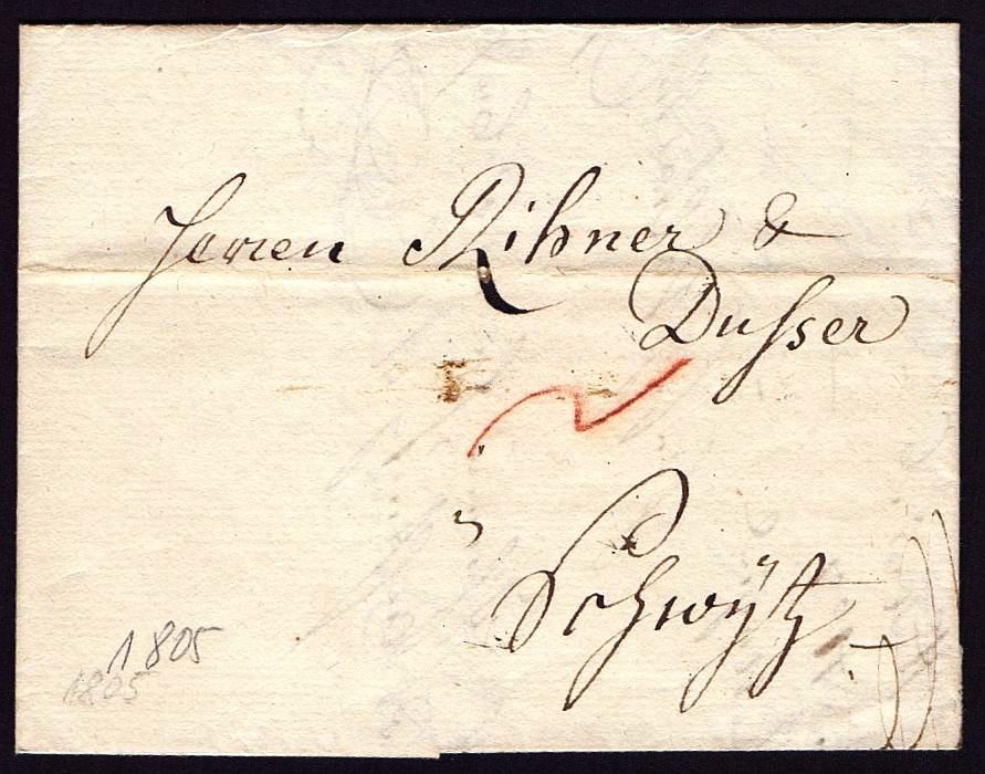Tutti i francobolli: Faltbrief Vorphila 1805 – Usato da Flamatt venduto da samowarow 1