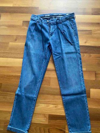 Pantaloni jeans blu con coulisse in vita usati