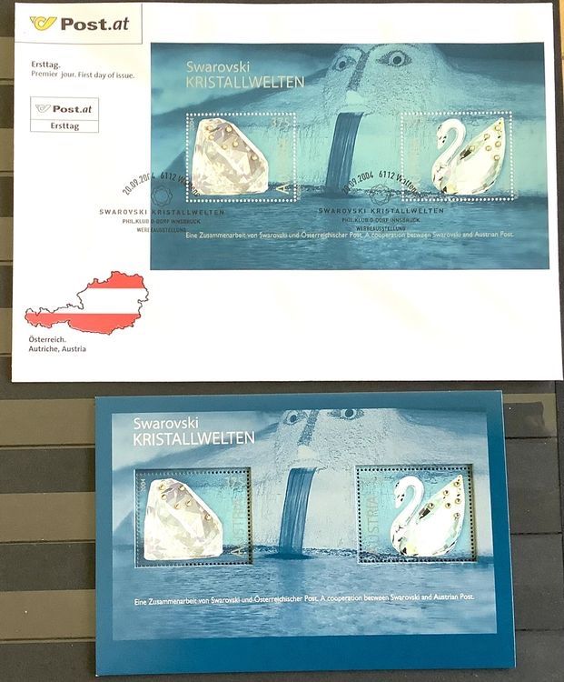 Tutti i francobolli: 2004 SWAROVSKI Kristallwelten FDC + Block Postfrisch ** – Nuovo (secondo la descrizione) da Liestal venduto da Skunk02