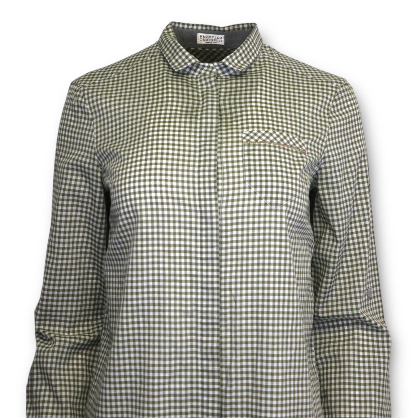 Brunello Cucinelli Blusen: Brunello Cucinelli Bluse grün kariert Gr. S – Gebraucht aus Binningen von Designerlabels 4