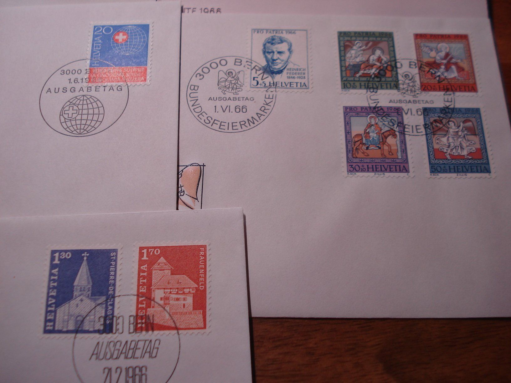Alle Briefmarken: Set 1966, FDC 7 Belege – Gebraucht aus Niederwil AG von morostahu