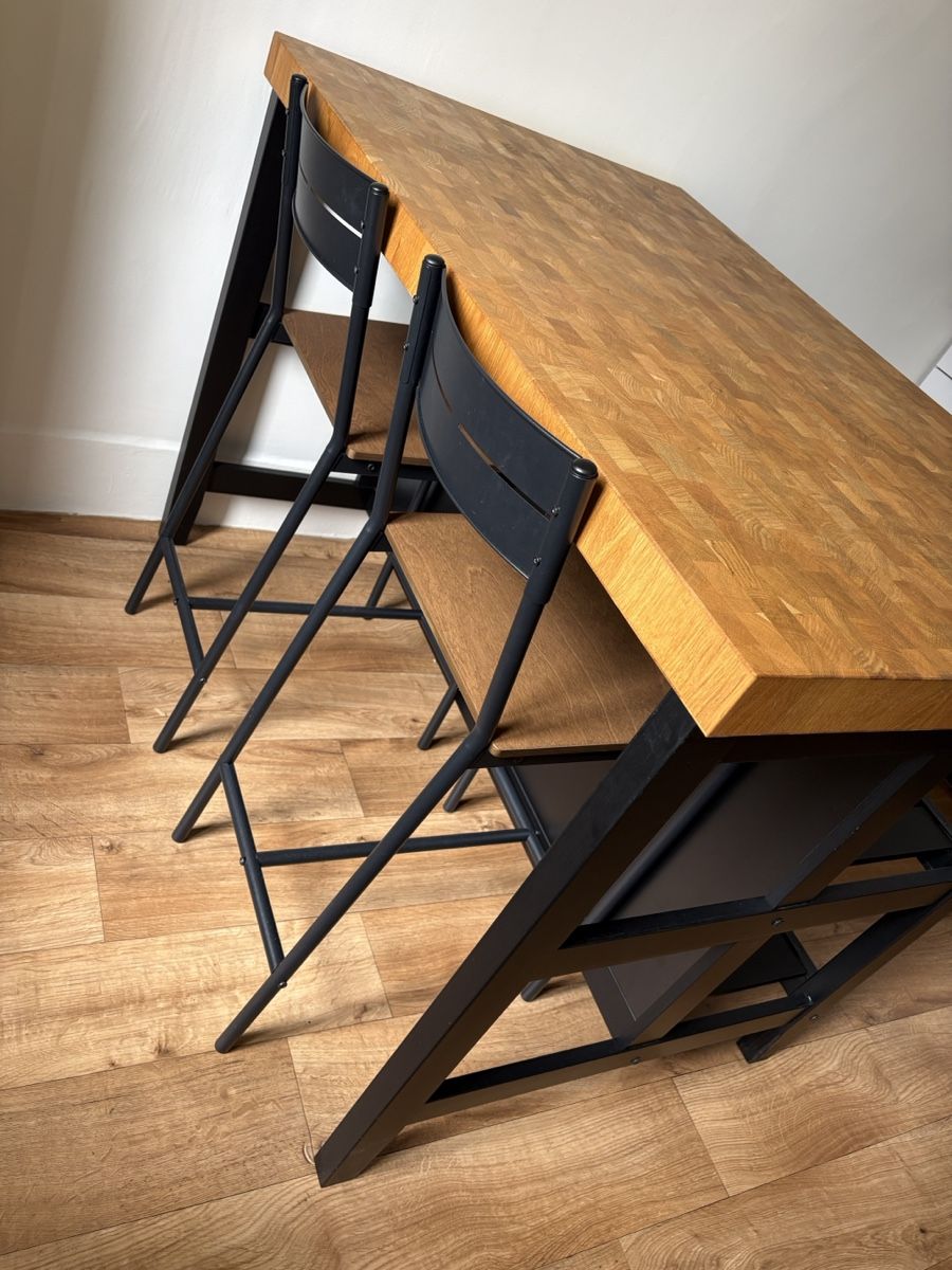 Elettrodomestici da cucina: IKEA TORNVIKEN kitchen island + 2 TERJE folding chairs – Usato da Geneve venduto da p3lop