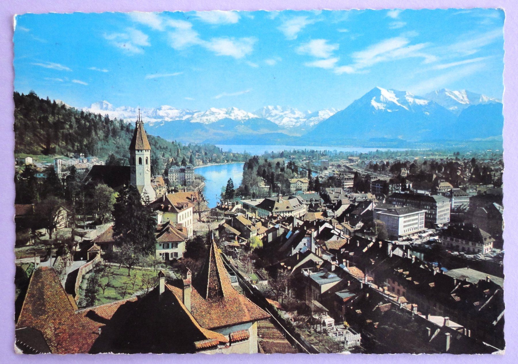 Cartoline postali: Thun und die Alpen – Usato da Fétigny venduto da Billy2miny