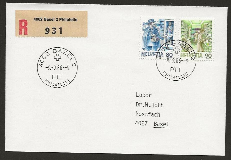 Tutti i francobolli: 1986 R- Brief von Basel – Usato da Arlesheim venduto da kuhnphila