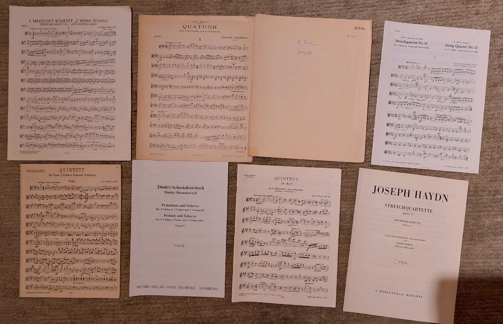 Libri: 40 einzelne Bratschenstimmen von Quartetten/Quintetten – Usato da Zürich venduto da Cortin 5