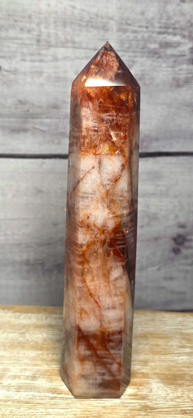 Minerali & Pietre curative: Feuerquarz Obelisk 444g – Nuovo e nell'imballaggio originale da Matzingen venduto da Shay_Crystalz 2